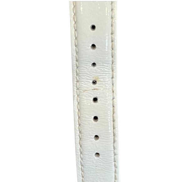 Juicy Couture Watch Rainbow Number Face Silver J Charm White Leather Strap - Picture 4 of 11